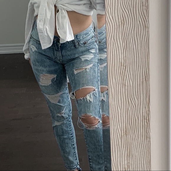 american eagle ripped flex skinny jeans - Picture 1 of 3